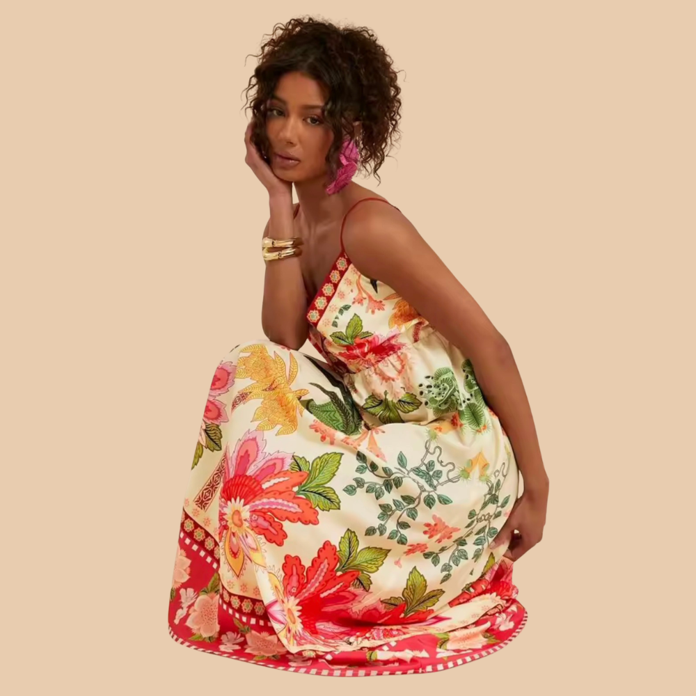 Coastal Palm Maxi Dress
