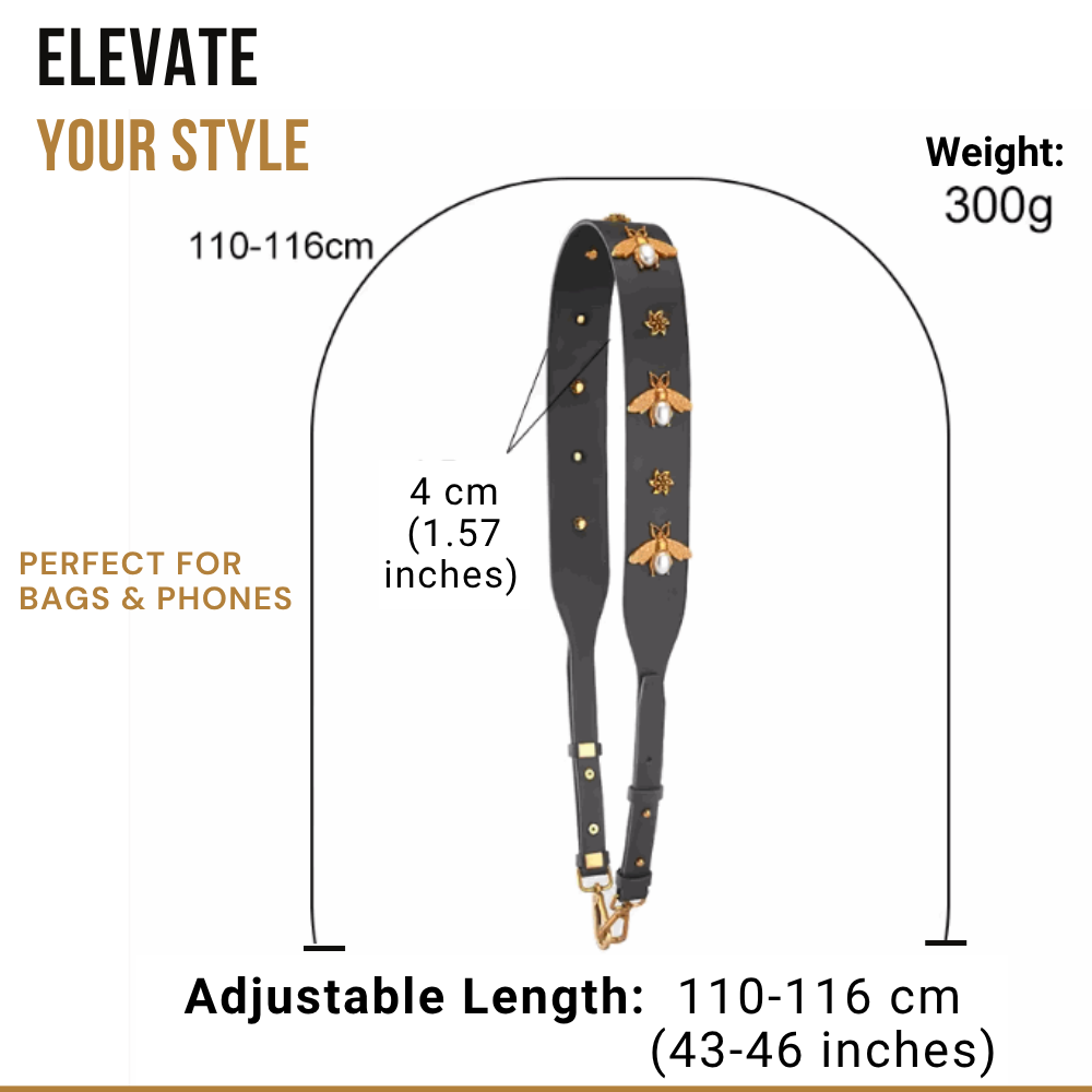 Bee Luxe Vegan Leather Phone Strap