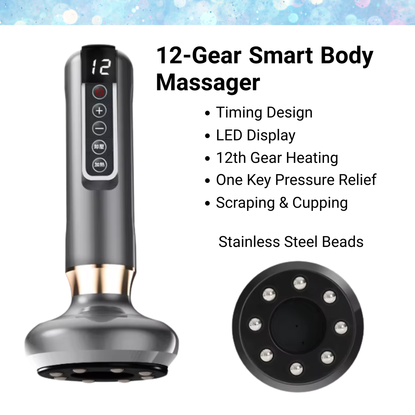 Smart Body Cupping Massager – Relaxing Gua Sha & Suction Massage Device for Smooth Skin Glow