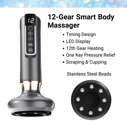 Smart Body Cupping Massager – Relaxing Gua Sha & Suction Massage Device for Smooth Skin Glow