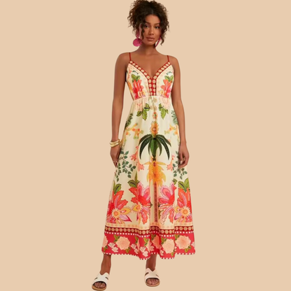 Coastal Palm Maxi Dress
