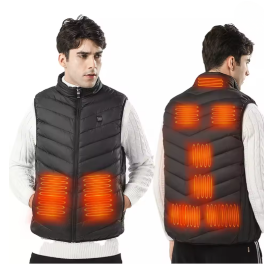 Unisex 9-Zone Heated Winter Vest – SmartHeat Design | USB Powered & Ultra-Warm