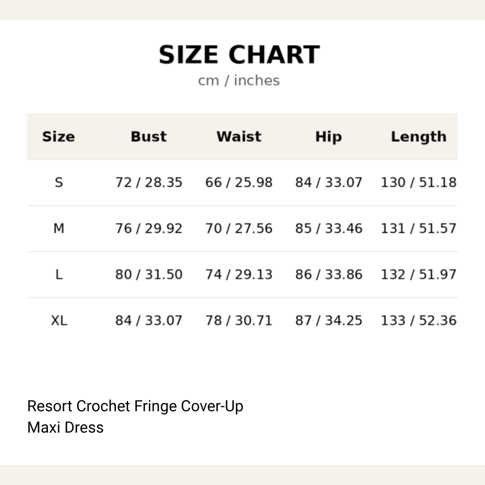 Resort Crochet Fringe Cover-Up Maxi Dress