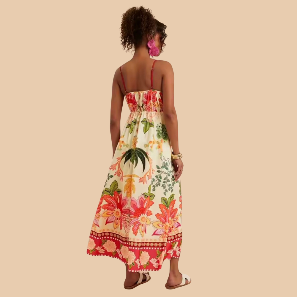 Coastal Palm Maxi Dress