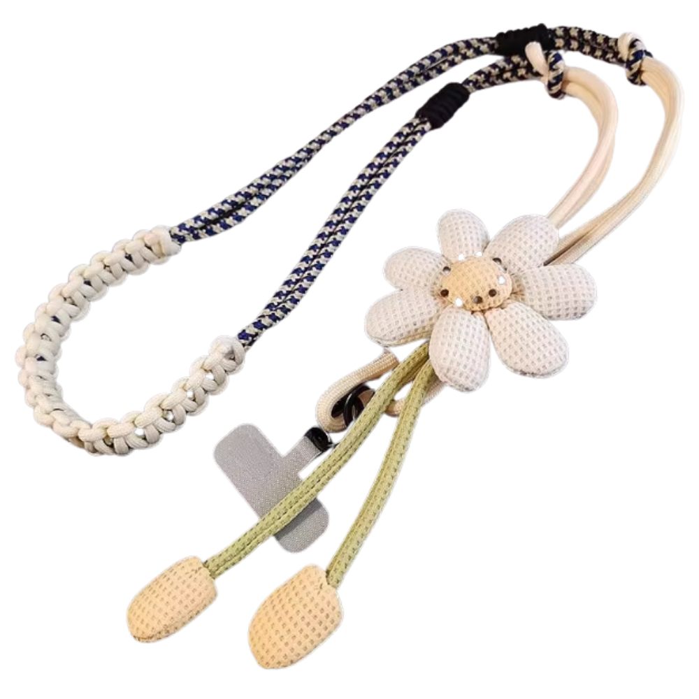 Clip and Go Daisy Rope Phone Strap
