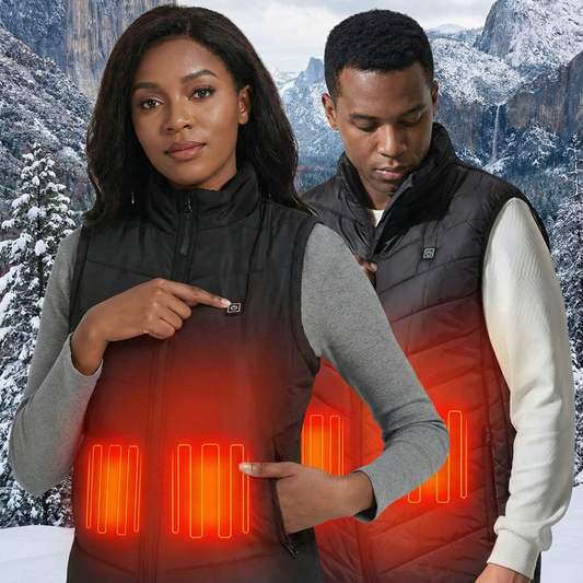 Unisex 4-Zone USB Heated Winter Jacket – (Belly, Back, and Neck)  l Stylish and Warm for Outdoor Adventures