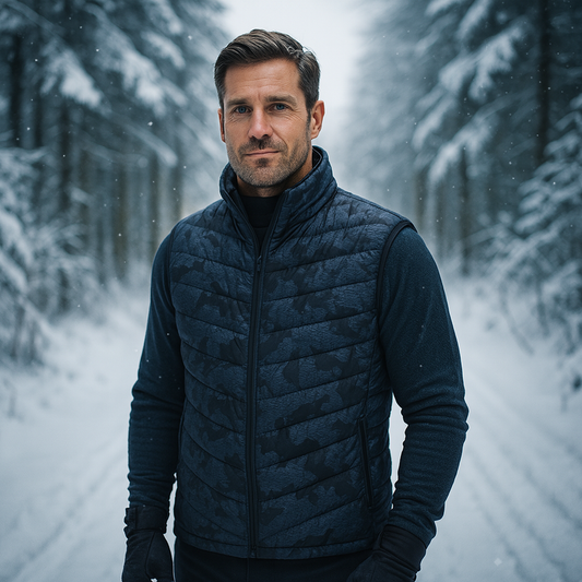 Heated Vest for Men – Sleek Design, Interior Button | USB-Rechargeable in Black or Camo