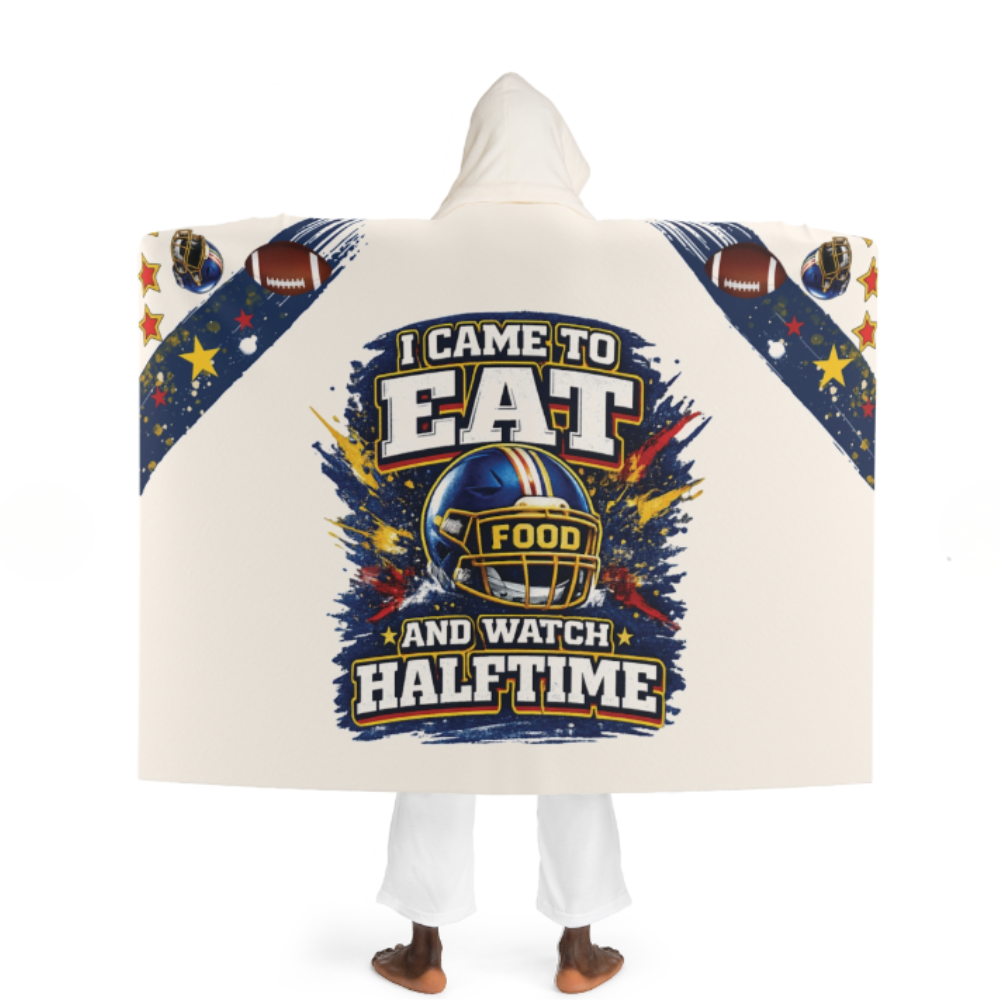 Sports Cozy Hooded Blanket for Movie Theaters & Home A/C
