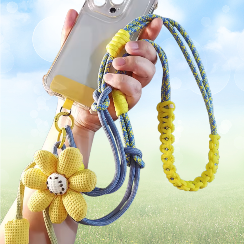 Clip and Go Daisy Rope Phone Strap