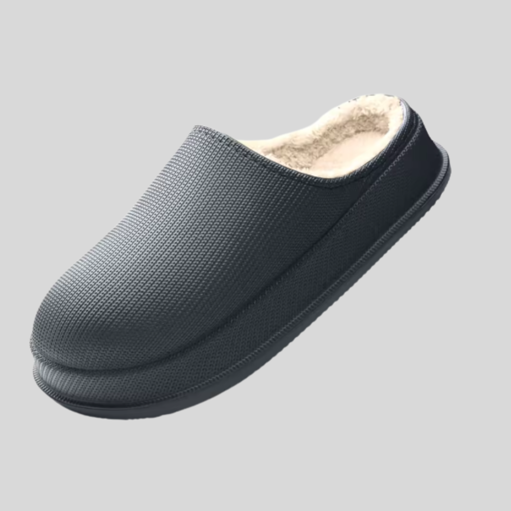 HappyHug Loungers™ Unisex Ultra-Plush Slippers with Warm Artificial Wool Lining & Non-Slip Sole for Home & Travel Comfort