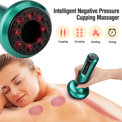 Smart Body Cupping Massager – Relaxing Gua Sha & Suction Massage Device for Smooth Skin Glow