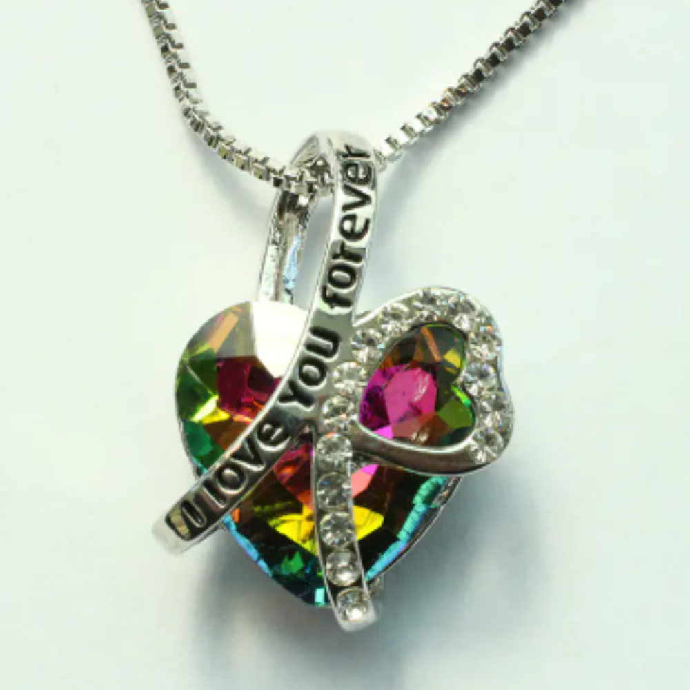 New  "I Love You Forever" Ocean Heart Pendant Necklace