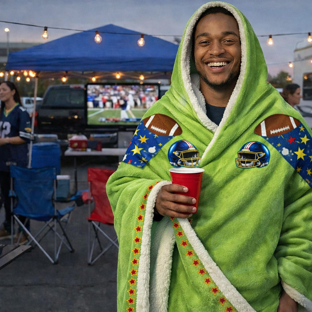 No More Thermostat Wars: Game Day Hooded Blanket Limited Edition