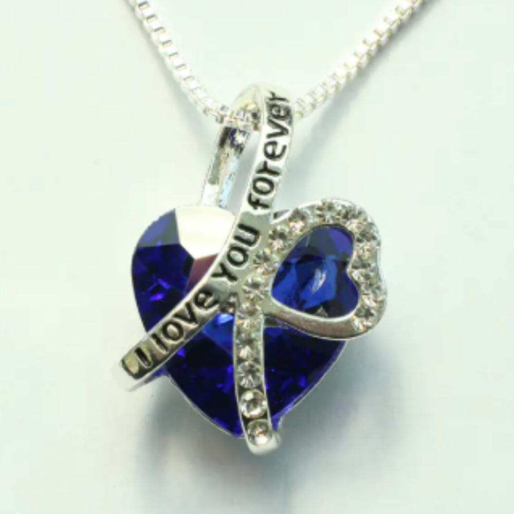 New  "I Love You Forever" Ocean Heart Pendant Necklace