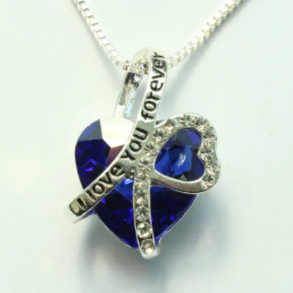 New  "I Love You Forever" Ocean Heart Pendant Necklace