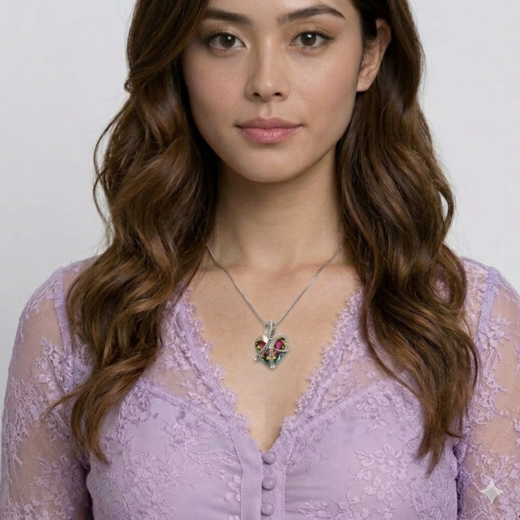 New  "I Love You Forever" Ocean Heart Pendant Necklace