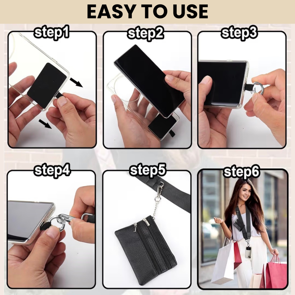 Clip and Go Phone Multi-functional Phone Strap