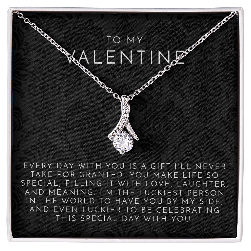 To My Valentine Eternal Rose Apple Box Set w/ Necklace + Gift Bag | Rush Delivery