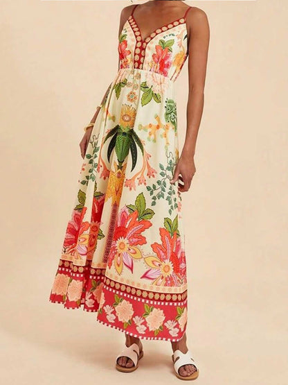 Coastal Palm Maxi Dress